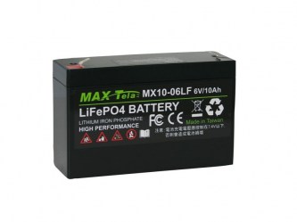 高效鋰電池 | 磷酸鐵鋰電池| Efficient Lithium Battery  Maxtela 6V 10Ah LiFePO4 Battery MX10-06LFM